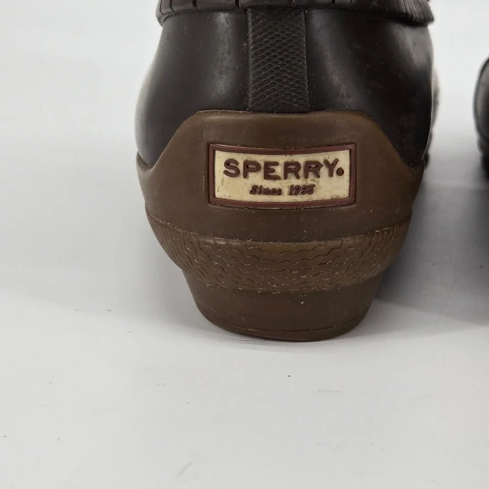 Sperry Top-Sider Maritime Repel Faux Fur Duck‎ Boots Brown Women's Sz 10